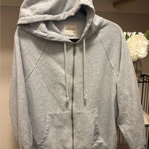 American Eagle Outfitters Light Gray Hoodie oversized xs